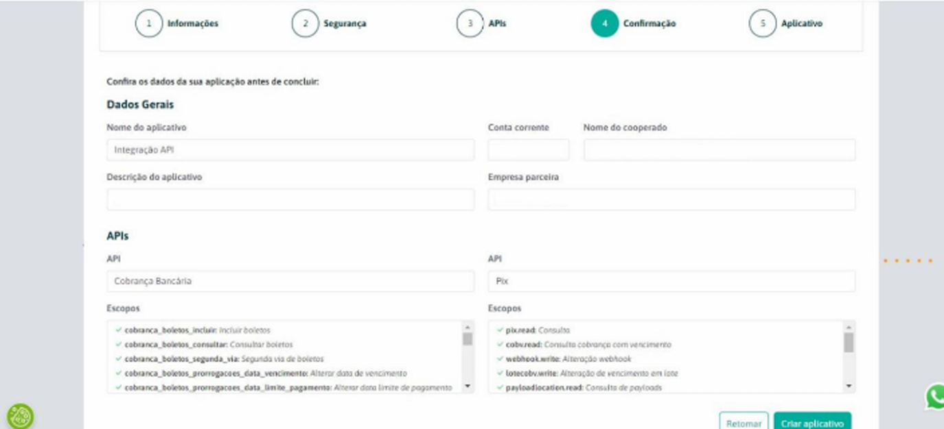 Passo 9 – Confirmar e criar aplicativo